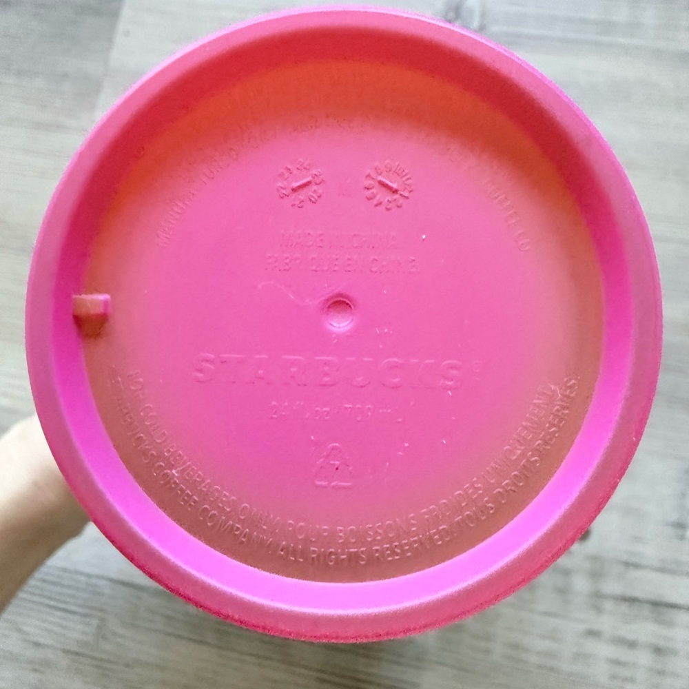 Starbucks venti matte pink and yellow tumbler - Picture 3 of 3